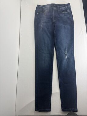 KanCan Dark Blue Skinny Jeans with Light Distress